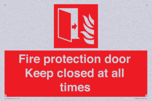 Fire protection door Keep closed at all times